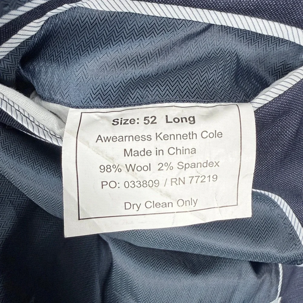 Mens 2 Button Suit Set Blazer and Trousers Blue Grey Textured Modern Fit